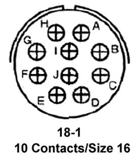 AMPHENOL INDUSTRIAL MS3102R18-1P. CIRCULAR CONNECTOR, RECEPTACLE, SIZE 18,