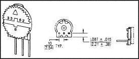 Bourns 3352T-1-502LF 3352T-1-502LF Trimmer Potentiometer 5KOHM 1TURN Through Hole