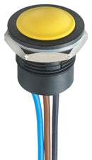 Apem IAR5F1500 IAR5F1500 Industrial Pushbutton Switch 16mm IP65 IP67 IA 16.2 mm Spdt Momentary Round Yellow