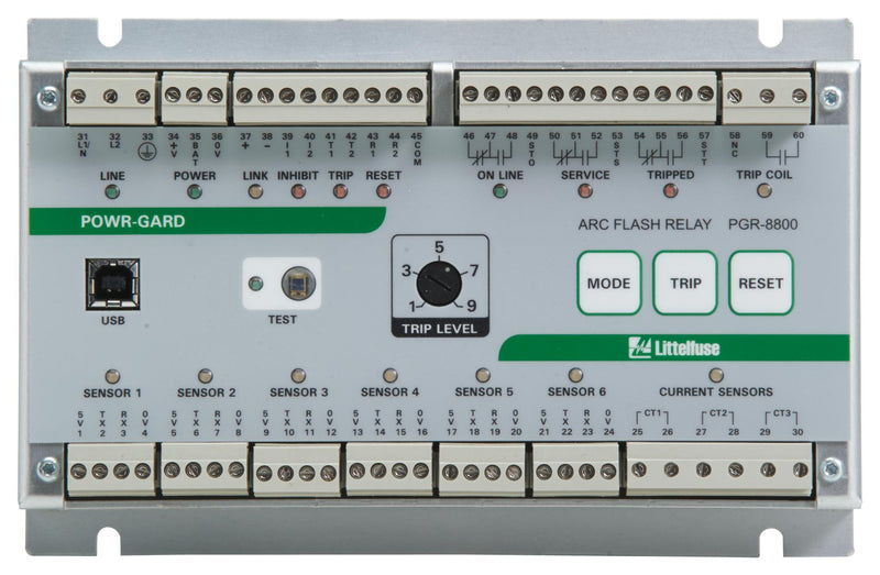 Littelfuse PGR-8800-00 PGR-8800-00 Safety Relay Arc-Flash Monitoring 3PDT SPST-NO PGR-8800 DIN Rail Screw