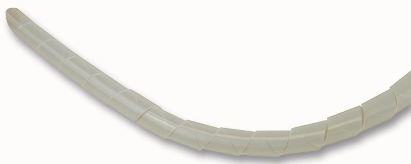 PRO POWER RWSW-08 Spiral Wrap, 0.31 ", 8 mm, Polyethylene, Natural, 32.8 ft, 10 m