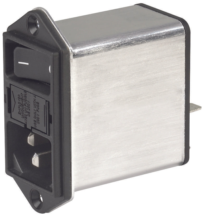 Schurter DD12.6121.111 DD12.6121.111 Filtered IEC Power Entry Module C14 General Purpose 6 A 250 VAC 2-Pole Switch