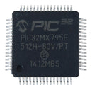 MICROCHIP PIC32MX795F512H-80V/PT 32 Bit Microcontroller, PIC32 Family PIC32MX Series Microcontrollers, PIC32, 32 bit, 80 MHz