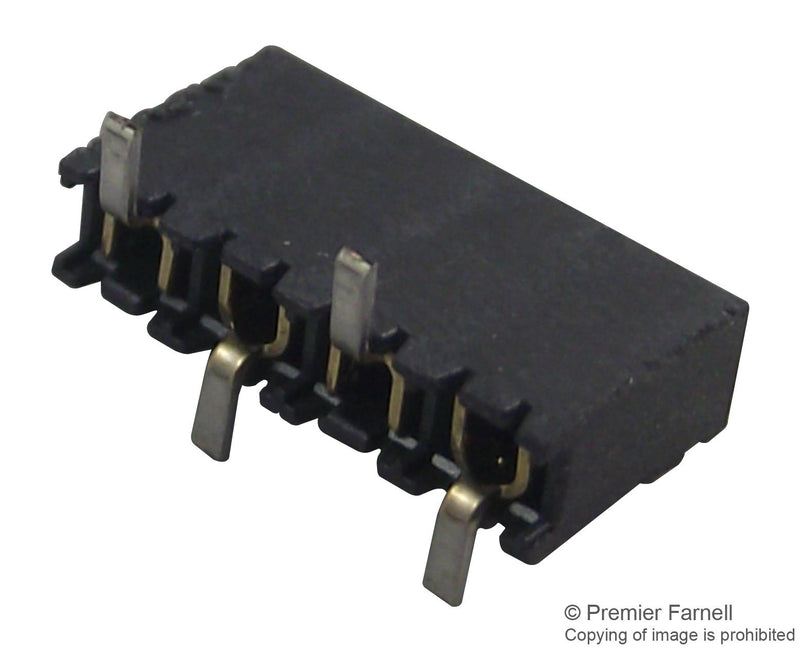 Samtec MMS-104-02-L-SV MMS-104-02-L-SV PCB Receptacle Board-to-Board Wire-to-Board 2 mm 1 Rows 4 Contacts Surface Mount