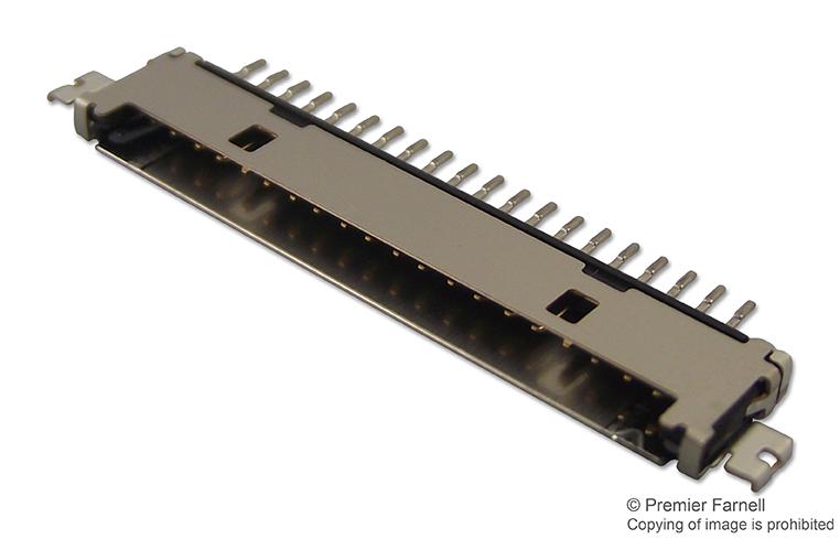 HIROSE(HRS) DF19K-20P-1H(52) DF19K-20P-1H(52) PCB Receptacle Offset Mount Wire-to-Board 1 mm Rows 20 Contacts DF19 Series