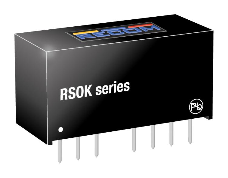 Recom Power RSOK-2405SZ/H3 RSOK-2405SZ/H3 Isolated Through Hole DC/DC Converter ITE 4:1 1 W Output 5 V 200 mA New