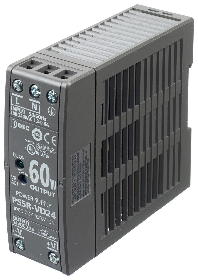 Idec PS5R-VD24 PS5R-VD24 AC/DC DIN Rail Power Supply (PSU) ITE 1 Output 60 W 24 VDC 2.5 A