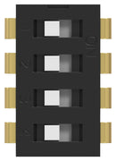 ALCOSWITCH - TE CONNECTIVITY ADFN04TTU04 DIP SW, 4CKT, SPST, 0.025A, 24VDC, TH