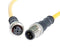 HARTING 2.13501E+13 M12 A-CODE 3-PIN STRAIGHT MALE TO STRAIGHT FEMALE, 1M, PVC YELLOW JACKET 51AK5408