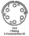 AMPHENOL INDUSTRIAL PT08SE-10-6S(SR) CIRCULAR CONNECTOR PLUG, SIZE 10, 6 POSITION, CABLE