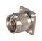 HUBER+SUHNER 13_N-50-0-33/133_NE RF / Coaxial Connector, N Coaxial, Straight Flanged Plug, Solder, 50 ohm, Brass