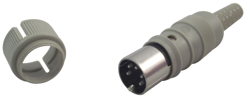 HIRSCHMANN MAS 5100 60 DIN Audio / Video Connector, 60&deg;, 5 Contacts, Plug, Cable Mount, Solder, Tin Plated Contacts