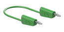 Staubli 64.1030-20025 64.1030-20025 Banana Test Lead 30 VAC 4mm Stackable Plug 78.74 " 2 m Green