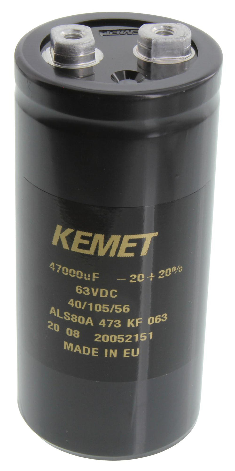 Kemet ALS80A473KF063 ALS80A473KF063 CAP 47000UF 63V ALU Elec Screw