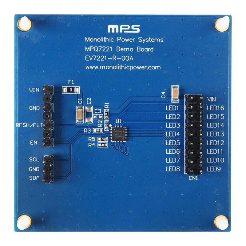 Monolithic Power Systems (MPS) EV7221-R-00A EV7221-R-00A Evaluation Board MPQ7221GRE-AEC1 LED Driver Analogue/PWM 4 to 16 V in O/P 15.5 V/0.08 A out New