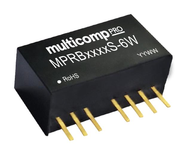 Multicomp PRO MPRB2405S-6W MPRB2405S-6W Isolated Through Hole DC/DC Converter ITE 4:1 6 W 1 Output 5 V 1.2 A