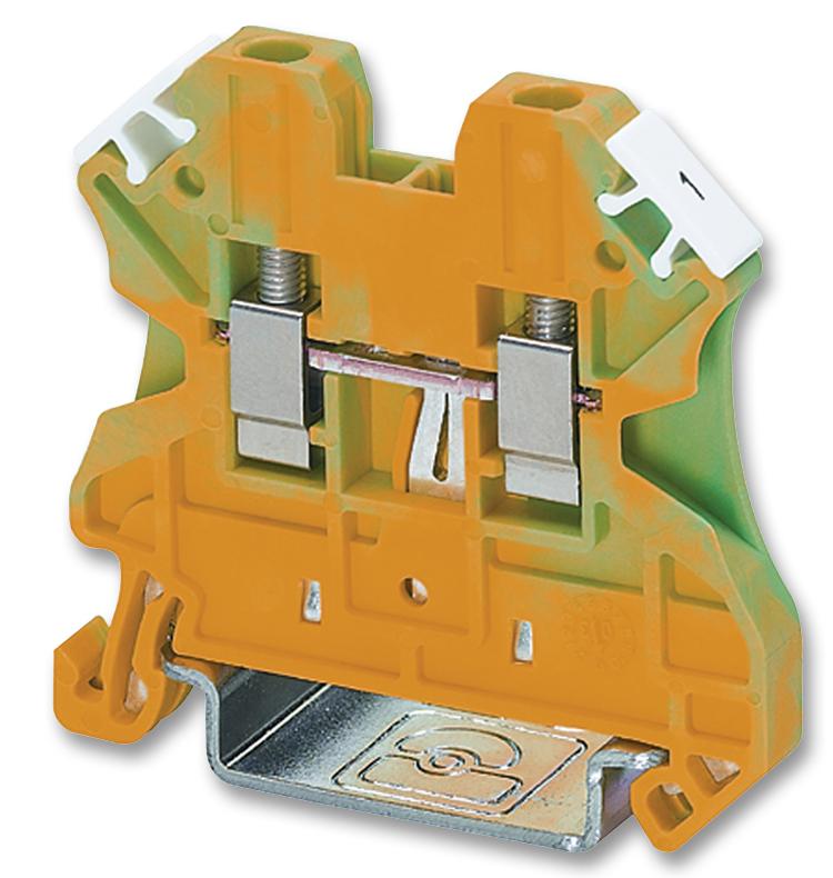 PHOENIX CONTACT 3044092 DIN Rail Mount Terminal Block, 2 Ways, 26 AWG, 12 AWG, 4 mm&sup2;, Screw GTIN UPC EAN: 4017918960360 UT 2,5-PE