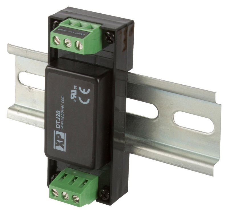 XP POWER DTJ2048S05-D Isolated DIN Rail Mount DC/DC Converter, ITE, 4:1, 20 W, 1 Output, 5 V, 4 A