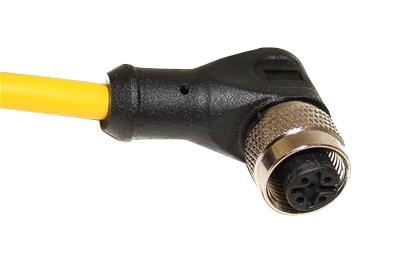 Mueller Electric C4D05M010 C4D05M010 Sensor Cable 22 AWG 90&deg; M12 Receptacle Free End 4 Positions 10 m 32.8 ft New