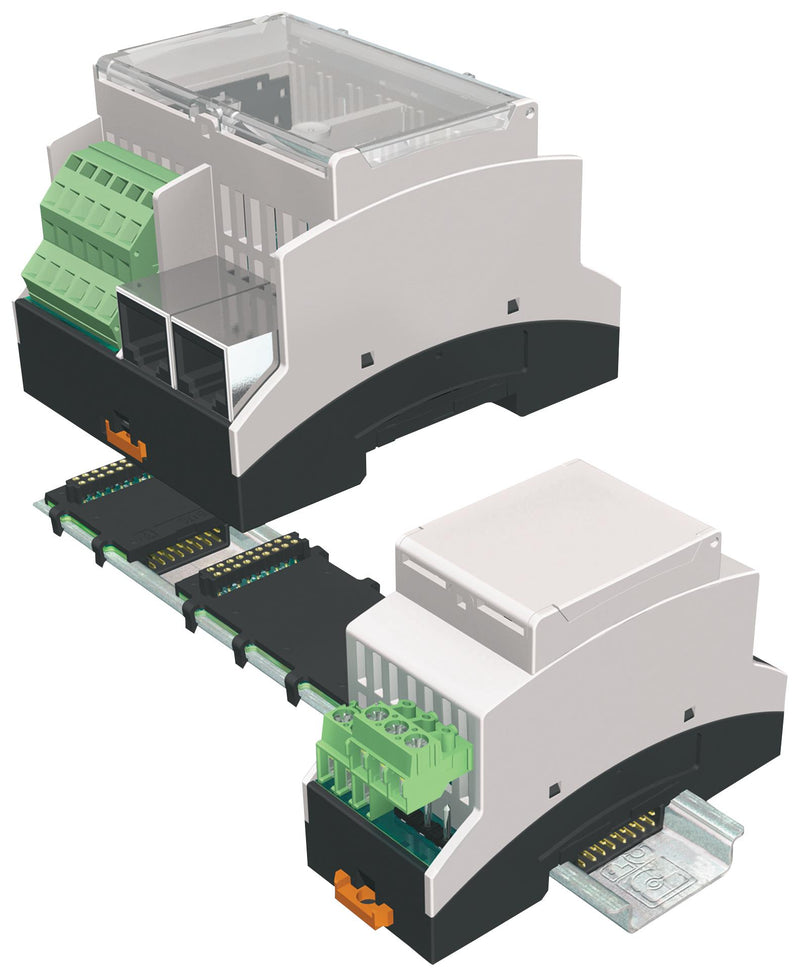 PHOENIX CONTACT 2202525 Plastic Enclosure, DIN Rail, DIN Rail, Polycarbonate, 89.7 mm, 107.6 mm, 62.2 mm, IP20 GTIN UPC EAN: 4055626141756 BC 107,6 DEV-KIT KMGY