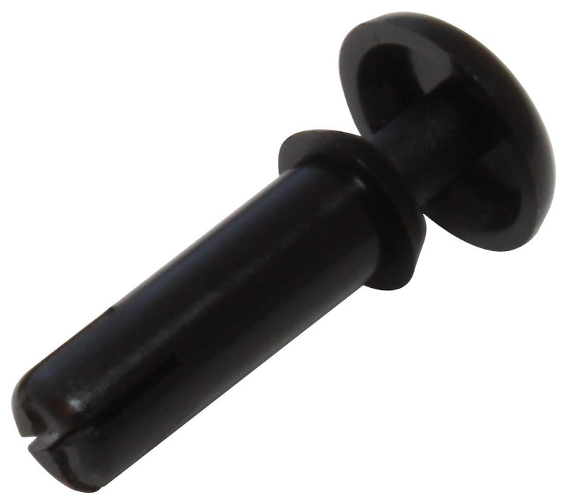 ESSENTRA COMPONENTS SR 5085B Rivet, Snap, Black, Nylon, 5.2 mm Hole Dia, 5.5 mm - 6.5 mm Grip, 9 mm Dia, 2.2 mm Depth