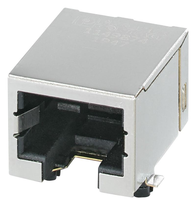 PHOENIX CONTACT 1149874 Modular Connector, RJ45 Jack, 1 x 1 (Port), 8P8C, IP20, Surface Mount