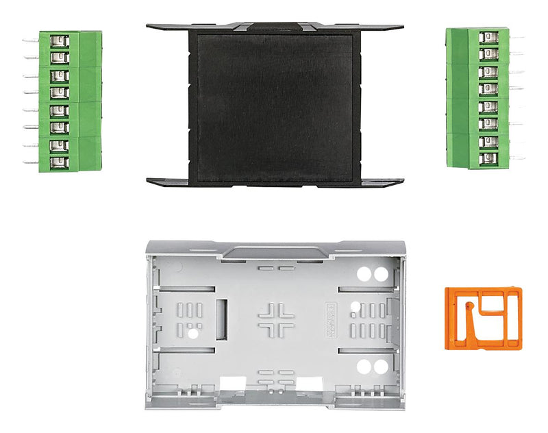 PHOENIX CONTACT 2202529 Plastic Enclosure, DIN Rail, DIN Rail, ABS, 75.4 mm, 45 mm, 53.5 mm, IP20 GTIN UPC EAN: 4055626141794 EH 45 FLAT DEV-KIT KMGY