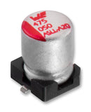 WURTH ELEKTRONIK 8.65061E+11 SMD Aluminium Electrolytic Capacitor, Radial Can - SMD, 4.7 &micro;F, 50 V, 2000 hours @ 105&deg;C, Polar