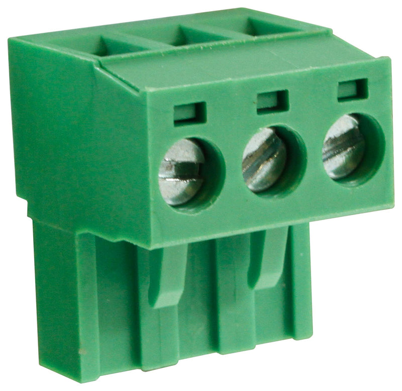 Camdenboss CTBP9200/3 CTBP9200/3 Pluggable Terminal Block 5 mm 3 Ways 28AWG to 14AWG 1.5 mm&Acirc;&sup2; Clamp 15 A