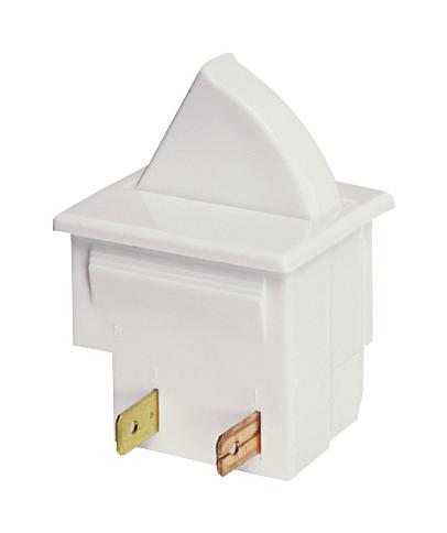 BULGIN LIMITED E3101AAPAEX Door Switch, Polar White, Rocker, SPST-NO, 250 V, 2.5 A, (On)-Off, Quick Connect