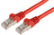 PRO SIGNAL PSG90864 Ethernet Cable, SSTP, Patch Lead, Cat6a, STP, LSOH, RJ45 Plug to RJ45 Plug, Red, 200 mm