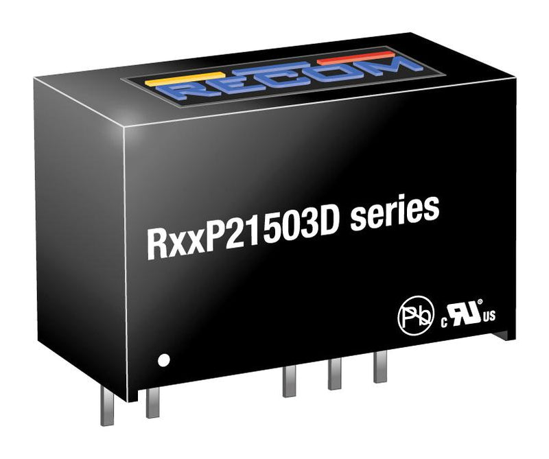 Recom Power R15P21503D R15P21503D Isolated Through Hole DC/DC Converter ITE 1:1 2 W Output 15 V 93 mA