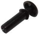 ESSENTRA COMPONENTS SR 3035B Rivet, Snap, Black, Nylon, 3.2 mm Hole Dia, 1 mm - 2 mm Grip, 6.4 mm Dia, 1.6 mm Depth