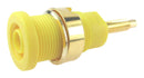 Multicomp PRO MP - FCR7358GY MP FCR7358GY Banana Test Connector Jack Panel Mount 32 A 1 kV Gold Plated Contacts Yellow