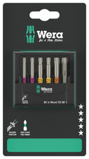 WERA 05073639001 Bit Set, Wood, 867/4 TORX HF Bits, 6 Pieces