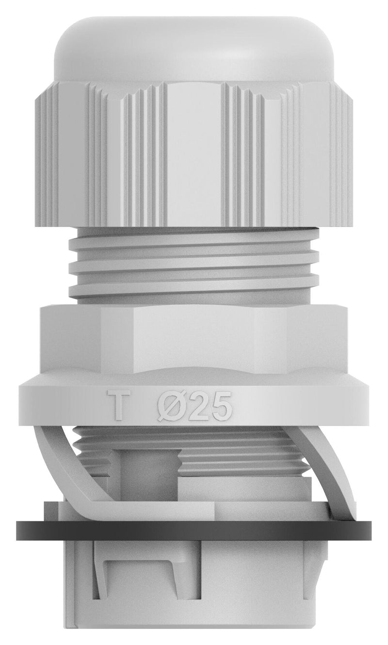 ENTRELEC - TE CONNECTIVITY 1SNG622019R0000 Cable Gland, 8 mm, 17 mm, Nylon 6 (Polyamide 6), Light Grey