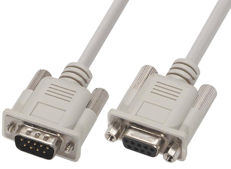 L-COM CS2N9MF-25 CS2N9MF-25 Computer Cable D Subminiature Plug 9 Way Socket 25 ft 7.6 m Grey New