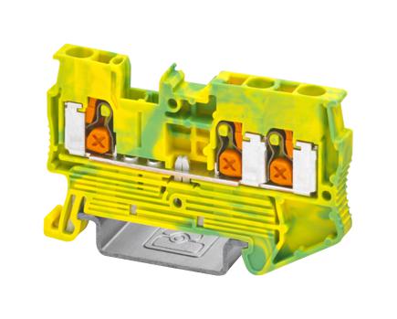 PHOENIX CONTACT 1343123 DIN Rail Mount Terminal Block, 3 Ways, 20 AWG, 12 AWG, 2.5 mm&sup2;, Push-X