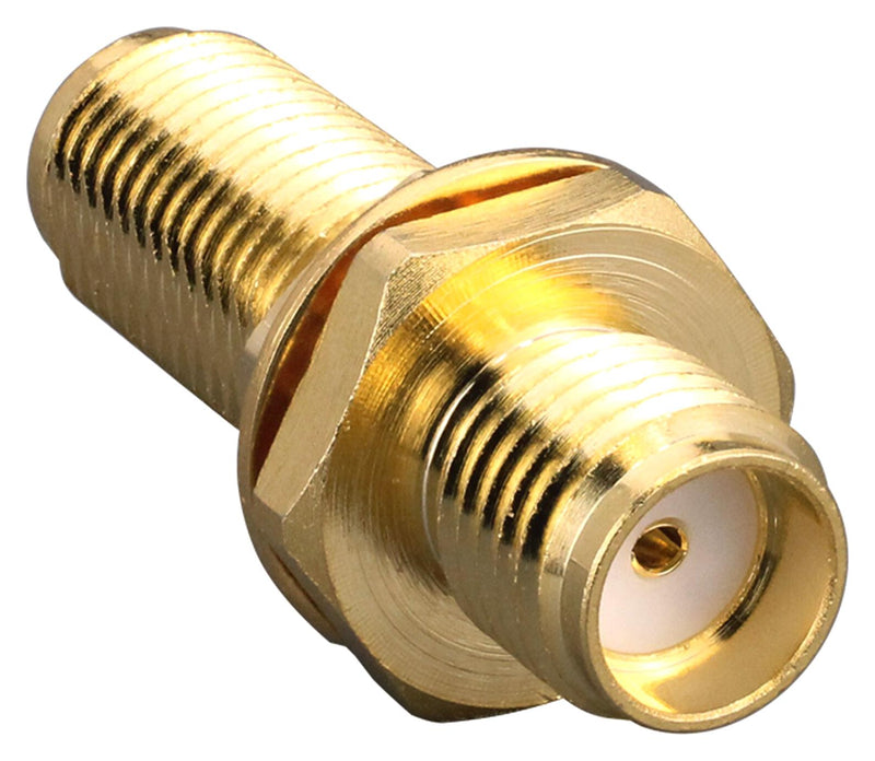 LINX - TE CONNECTIVITY ADP-SMAF-SMAF-B-G RF / Coaxial Adapter, Gold, SMA, Jack, SMA, Jack, Straight Bulkhead Adapter, 50 ohm