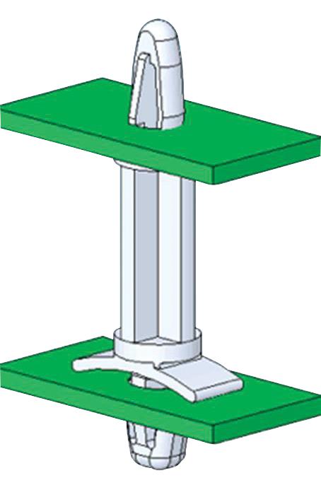 Essentra Components LCBS-2-7-01 LCBS-2-7-01 PCB Support Locking Nylon 11.1 mm Height 40 Pack