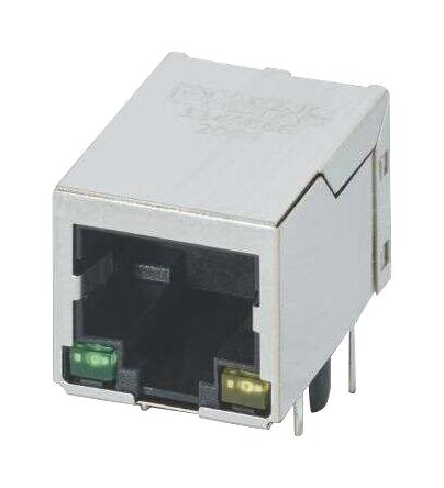 PHOENIX CONTACT 1149866 Modular Connector, RJ45 Jack, 1 x 1 (Port), 8P8C, IP20, Through Hole Mount