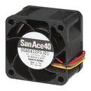 Sanyo Denki 9GA0412P3M01 9GA0412P3M01 DC Axial Fan 12 V Square 40 mm 28 Ball Bearing 16.2 CFM