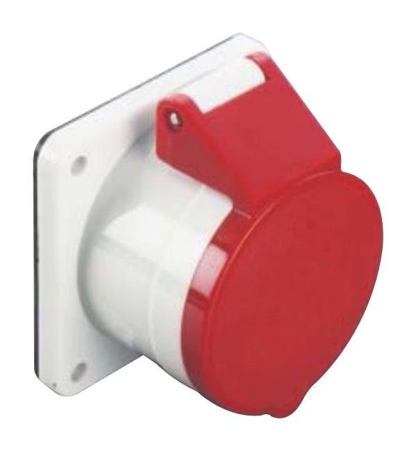 Multicomp PRO MP011049 MP011049 Pin &amp; Sleeve Connector 16 A 400 V Panel Mount Socket 3P+N+E Red White