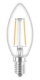 PHILIPS LIGHTING 9.29001E+11 LED Light Bulb, Clear Candle, E14 / SES, Warm White, 2700 K, Non-Dimmable GTIN UPC EAN: 8719514377578