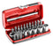 Facom R1PICO R1PICO Socket Set 5 x 1/4" Metric 6 Point 6/8/10/12/13mm Sockets Ratchet Extension