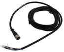 BANNER ENGINEERING MQDC1-506 Sensor Cable, Quick Disconnect, Euro, M12 Receptacle, Free End, 5 Positions, 2 m, 6.6 ft