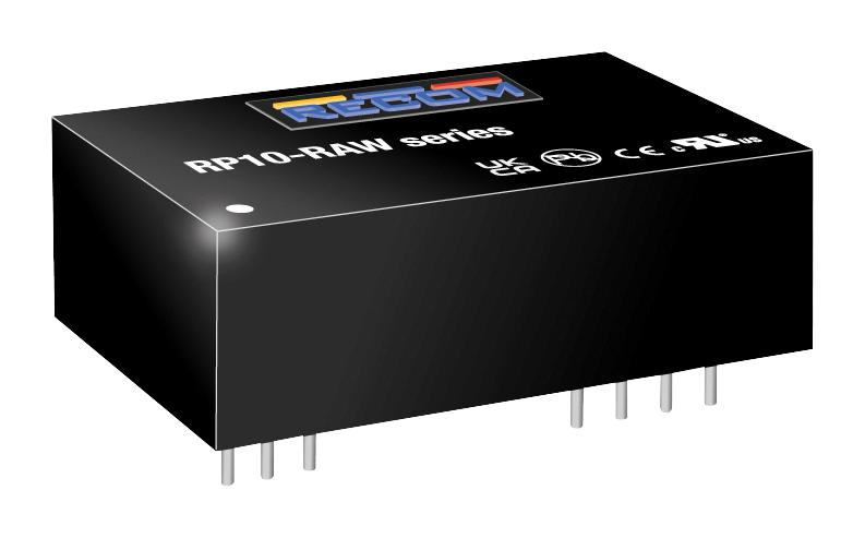 Recom Power RP10-11012SRAW RP10-11012SRAW Isolated Through Hole DC/DC Converter ITE &amp; Railway 4:1 10 W 1 Output 12 V 830 mA New