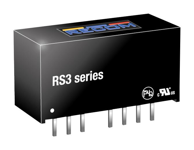 RECOM POWER RS3-2405S/H3 Isolated Through Hole DC/DC Converter, Medical, 2:1, 3 W, 1 Output, 5 V, 600 mA