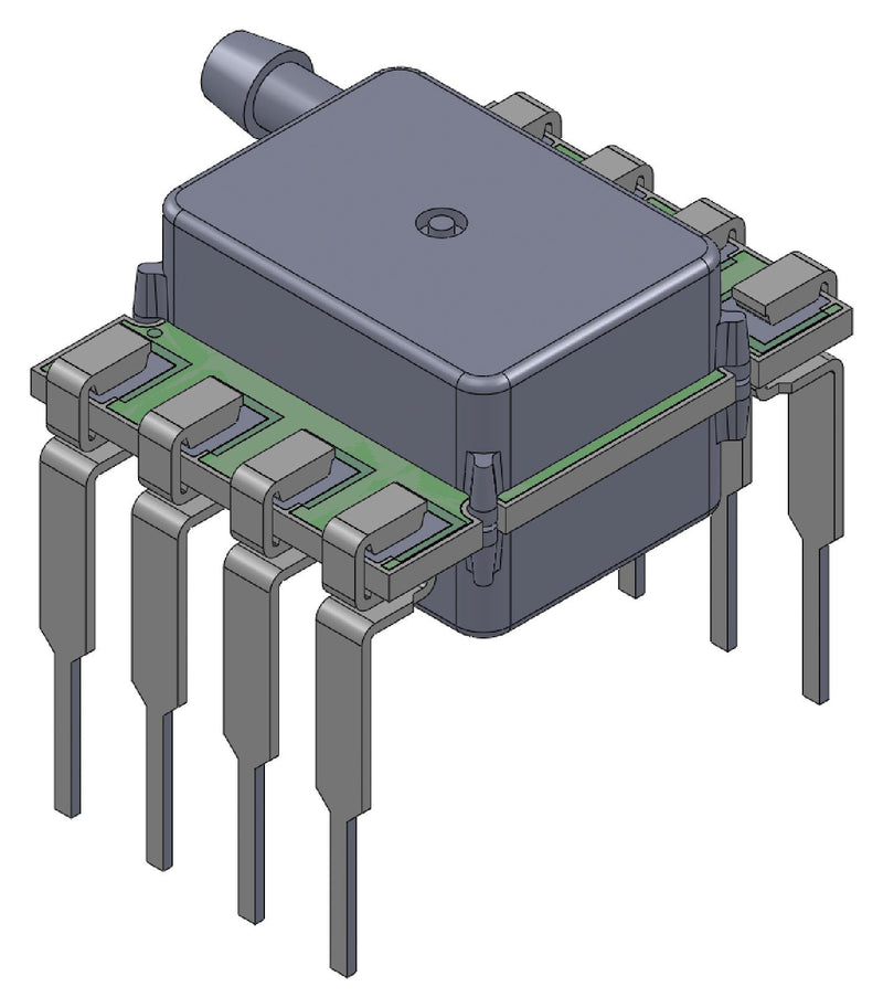 AMPHENOL ALL SENSORS ELVH-B010G-HRND-C-N2A4 Pressure Sensor, 10 bar, I2C Digital, Gauge, 3.3 VDC, Single Radial Barbed, 3.1 mA