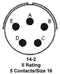 Amphenol Industrial MS3126E-14-5P MS3126E-14-5P Circular Connector Plug Size 14 5POS Cable